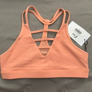 Large Zyia grid bra in coral